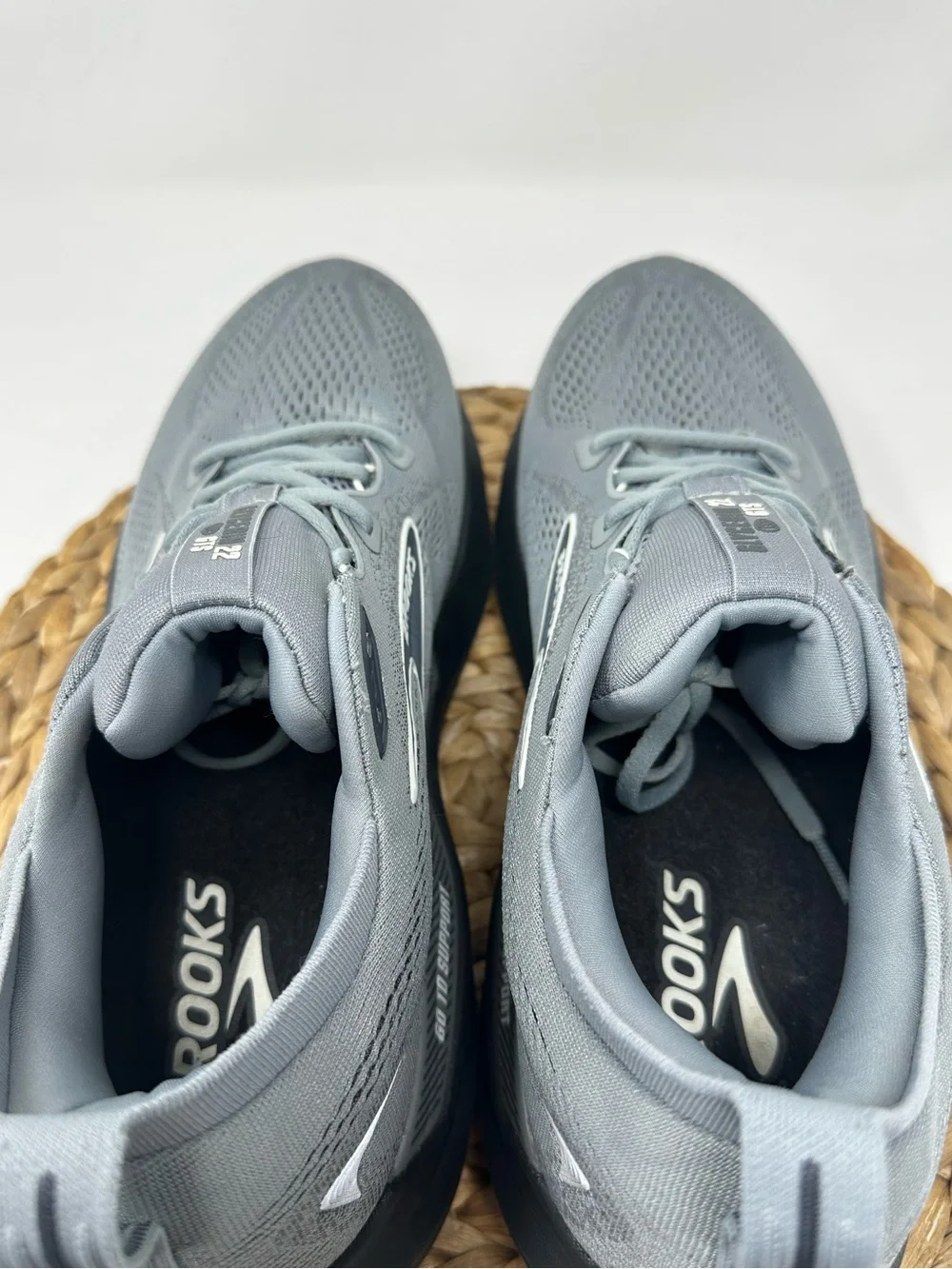 BROOKS Glycerin GTS 22 Running Shoes Primer Grey Ebony Bluewash Size 13 Men's
